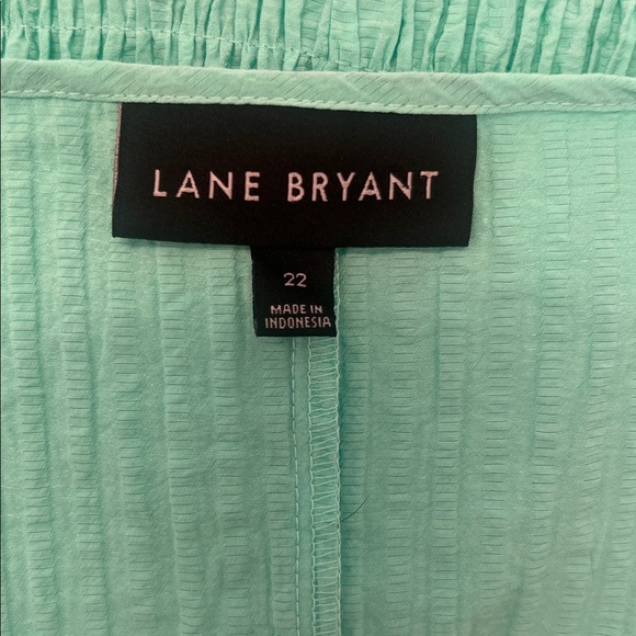 Lane Bryant Aqua Cold Shoulder Blouse - Picture 4 of 9